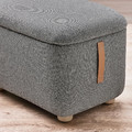 OSKARSHAMN Footstool with storage, Tibbleby beige/grey