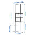 ENHET Storage combination, anthracite/white, 90x32x180 cm