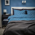 ÄNGSNEJLIKA Duvet cover and pillowcase, dark blue/light blue, 150x200/50x60 cm