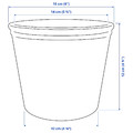 KÖRSBÄRSBJÖRK Plant pot, light grey/beige, 12 cm