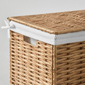 NATTGIBBA Laundry basket, willow/handmade, 100 l