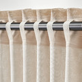 TRYSTÄVMAL Curtains, 1 pair, beige/white, 145x300 cm