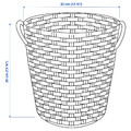 VÄXTHUS Basket, rattan/handmade, 32x35 cm