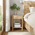 TONSTAD Bedroom furniture, set of 3, incl bed storage/oak veneer, 160x200 cm