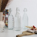 Glass Bottle 1L, dots