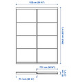 SKYTTA / MEHAMN Sliding door combination, white/double sided white stained oak effect, 152x205 cm