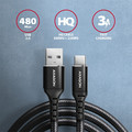 AXAGON USB Cable BUCM-AM20AB cable USB-C USB-A, 2m