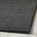 LUFTFARTYG Rug flatwoven, in/outdoor, black/stripe, 160x230 cm