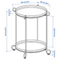 LIVELYCKE Tray table, black, 50 cm