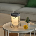 SOLVINDEN Table lamp, solar-powered/grey, 18 cm