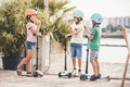 SCOOTANDRIDE Child's Bicycle Helmet S-M helmet for children, kiwi, 3+