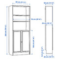 BILLY / HÖGADAL Bookcase with doors, white, 80x30x202 cm