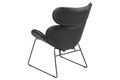 Armchair Cazar, faux leather, black