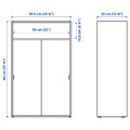 SPIKSMED Cabinet combination, light grey, 137x32x96 cm