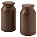 BRUGDHAJ Salt/pepper shaker, set of 2, brown, 9 cm