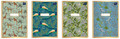 Notebook A5 80 Sheets Squared Metallic Gold 10-pack, assorted patterns