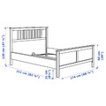 HEMNES Bed frame with mattress, grey stain/Valevåg firm, 160x200 cm