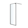 GoodHome Walk-in Shower Enclosure Ezili 90 cm, black/transparent