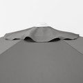 HÖGÖN / IGGÖN Parasol with base, grey/dark grey, 270 cm