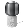 SYMFONISK Speaker lamp w Wi-Fi, glass shade, white/black