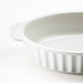 POETISK Oven dish, oval/off-white, 32x21 cm