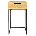 Nightstand Bedside Table Dressing Table with Mirror Leyla, oak