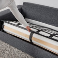 VIMLE 2-seat sofa-bed, with wide armrests/Gunnared medium grey
