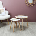Nesting Tables Set of 2 Arty, pastel