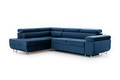 Corner sofa-bed Annabelle, left, dark blue