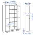 BILLY / OXBERG Bookcase comb w glass doors, oak effect, 160x202 cm