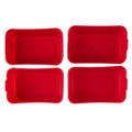 Organisers for Drawers Set of 7, black/red