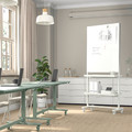 MITTZON Frm w cstrs/whtbrd/disp shlf/cbl bx, white, 85x205 cm