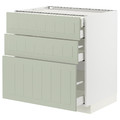 METOD / MAXIMERA Base cb 3 frnts/2 low/1 md/1 hi drw, white/Stensund light green, 80x60 cm