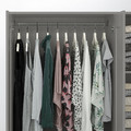BRIMNES Wardrobe with 3 doors, grey, 117x190 cm