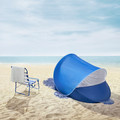 STRANDÖN Beach chair, blue/white