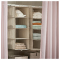 PURRPINGLA Hanging storage w 4 compartments, textile/beige, 36x45x92 cm