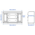 HAUGA Sideboard, white, 140x84 cm