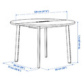 MITTZON Conference table, round birch veneer/white, 120x75 cm