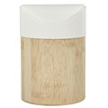 Mini Bamboo Wood Bin, white