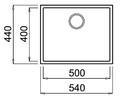 Teka Undermount Tegranite Sink One Bowl Square 50.40 TG, grey