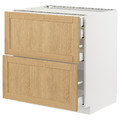 METOD / MAXIMERA Base cb 2 frnts/2 low/1 md/1 hi drw, white/Forsbacka oak, 80x60 cm