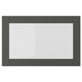 SINDVIK Glass door, dark grey/clear glass, 60x38 cm