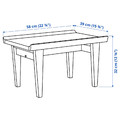 GUTTANE Side table, oak, 58x39 cm