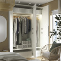 PAX / TONSTAD Wardrobe combination, white/off-white, 150x60x236 cm