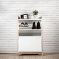 Shoe Cabinet Copenhagen, white/natural