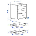 ALEX Drawer unit on castors, dark grey, 67x66 cm