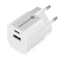 everActive Wall Charger EU Plug USB/USB-C QC3.0 30W, white