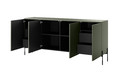 Four-Door Cabinet with Drawers Sonatia 200cm, olive