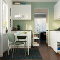 VIHALS / VIHALS Table and 2 chairs, white white/green Tibbleby grey-green, 74x74 cm