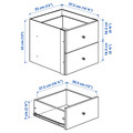 KALLAX Shelving unit with underframe, with 2 doors/4 drawers/white, 147x94 cm